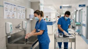 igiene delle mani e la disinfezione delle attrezzature